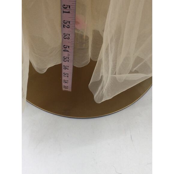 AW BRIDAL SZ 6 s cream Carmelita tulle embroidered floral maxi dress NWT B126 - Picture 6 of 8